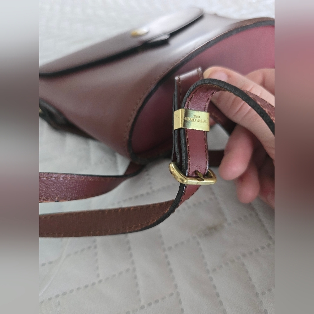 Marie Claire Vintage Crossbody Bag - maroon bordeaux leather - Picture 6 of 10